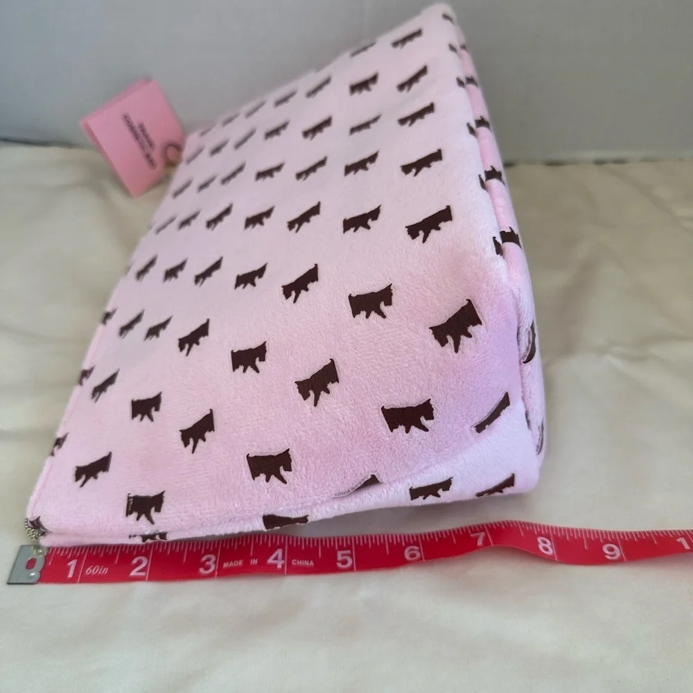 Juicy Couture Pink Crown-Embellished Clutch Cosmetics bag